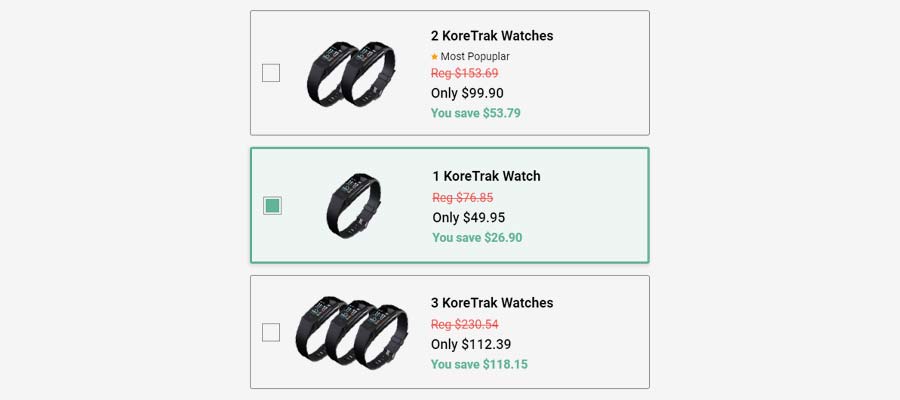 koretrak price